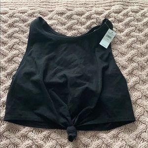 aerie Sports bra with knot at bottom